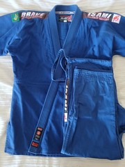 Isami JJ-410 Brazilian Jiu-Jitsu Gi/JJ-402 Pant Size A6 Blue Doubleweave JAPAN