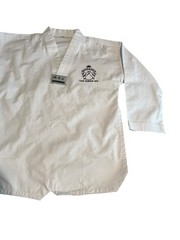 Taekwondo Gi Set Quinones 0/140 Youth Large White Uniform Top Pants White Belt