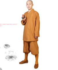 Women Men Buddhist Robes Shaolin Monk Kung fu Suit Meditation Cotton Uniforms