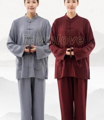 New High Quality Zen Suits Women Buddhist Monks Uniforms Lay Meditation Clothing