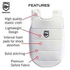 Karate Chest Guard for Kids & Adults. Martial Arts Body Protector. Large