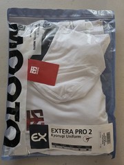 Mooto Extera Pro 2 Men’s Taekwondo Uniform M White/Black V-Neck -Size(M)/(160)