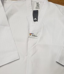 Adidas World Taekwondo Dobok Jacket Top Mens Sz 180 White ADI-Start ADITS01US