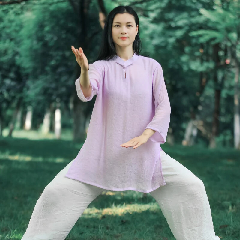 Kung Fu Shirts Wing Chun Training Vintage Sport Tops Martial Arts Taichi Uniform