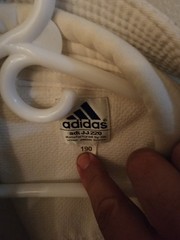 adidas adi JJ 220 Judo Gi Uniform White/Black Stripes Adult Unisex Size 190