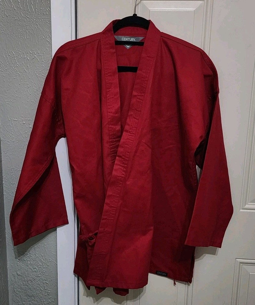 Century Sz 3 Martial Arts Red Canvas Kimono Top Jacket Adult Small Karate