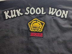 Martial Arts Robe Uniform WKSA Kuk Sool Won Korean Black Poly Cotton Size 4