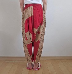 Repurposed Vintage Fabric: Handmade Judo Uniform And Banner, Persimmon-Dyed
