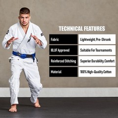 Adults Brazilian Jiu Jitsu Belts for Men & Women,Cotton IBJJF Approved BJJ Be…