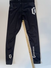 Gameness BJJ Grappling Spats Tights Pants Mens Black Jiu Jitsu MMA No-Gi Small