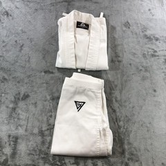 Gracie Jiu-Jitsu Official Kids Gi Set 00 White Jacket Pants BJJ Youth Gi Uniform