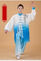 Women Silk Satin Chinese Tai Chi Suit Female Kung Fu Wushu Martial Arts Uniform