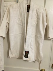 Jiu Jitsu Pro Force Gladiator 100% Cotton White Kimono Gi Size #00 child 10-12