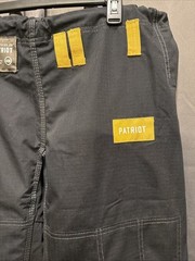 War Tribe Patriot Jiu Jitsu Size: A1H -Black Pants 10oz Ripstop Black and Gold