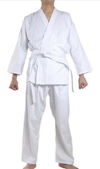 Bold Look 8.5 oz Super-Middleweight Karate Uniform White Big Kids Size 3