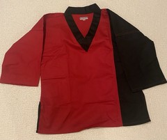 Century Martial Arts Karate Taekwondo Uniform Set Red Black Size 2