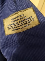 Elite Sports Blue Brazilian Jiu Jitsu (BJJ) Gi – Men’s Size A5 – IBJJF Approved