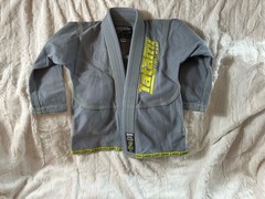 Tatami Animal Jiu-Jitsu Kimono Gray Yellow M00 Kids Unisex Jiu-Jitsu Gi