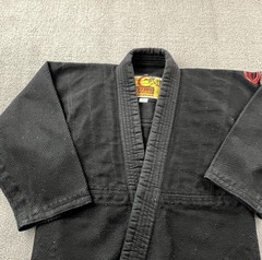 Fuji Gi Top Childrens Size C1 Black BJJ Jiujitsu Grappling Kids Youth Active