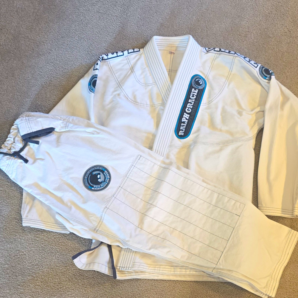 Ralph Gracie Florida Prof. Regis Calilxto BJJ Gi Set Jacket & Pants White A4