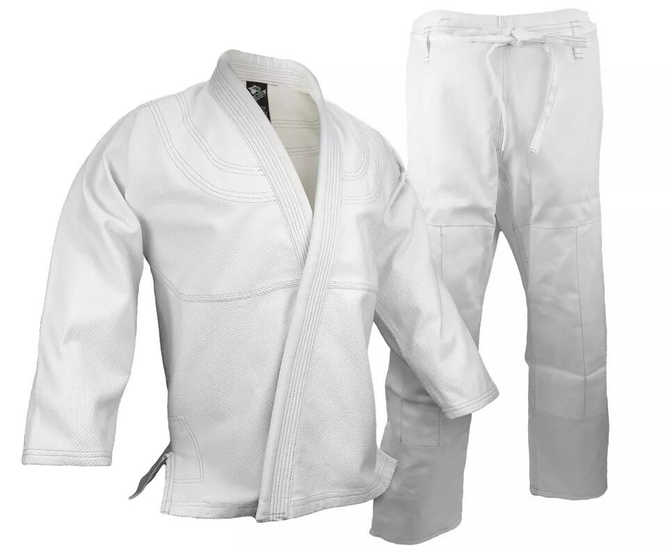 White Scramble Standard BJJ GI | Top Quality 350/450 GSM Kimono