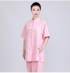 Summer Breathable Short Sleeve Kung Fu Shirts Wing Chun Training Vintage Sport
