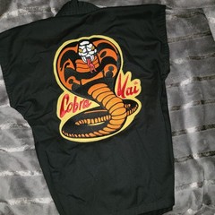 Cobra Kai Karate Taekwondo Approved Top Vest Size 00/120 Black Great Condition