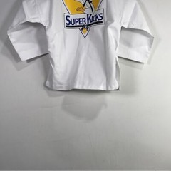Unisex Martial Arts Super Kicks Masters Club Jacket & Belt, Size 00 – White