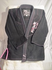 Hawk Brazilian Jiu Jitsu GI A4 Jacket, Pants, White Belt