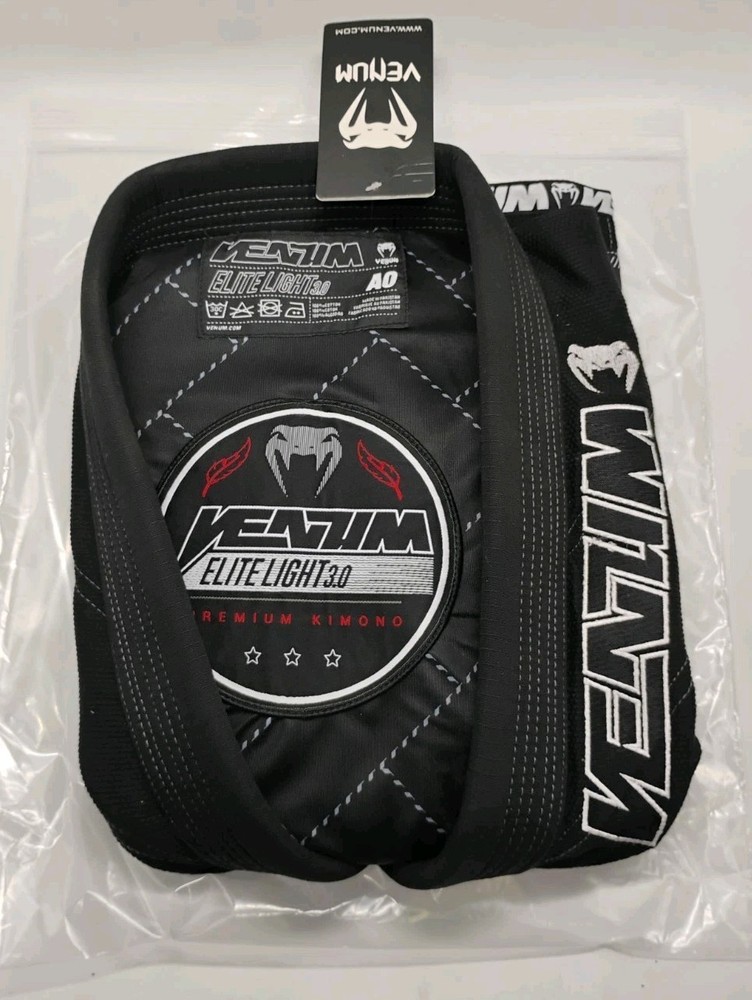 BRAND NEW Black Venum Elite Light 3.0 Jiu-Jitsu UFC Kimono JACKET ONLY Size AO