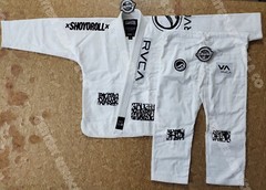 Pearl weave Brazilian jiu jitsu Uniforms custom made 100% cotton #105 A4 size.