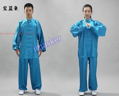 Unisex Korean Silk Tai Chi Suit Kung Fu Uniform Martial Arts Performance Clothes