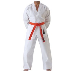 VEE NECK SUIT – White or with Black V – Dobok for Taekwondo etc – BARGAIN PRICES