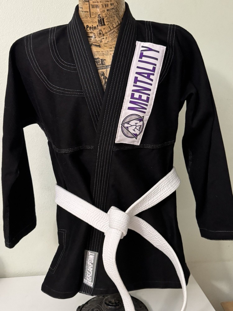 Breakpoint BJJ Gi Black Size A0 Mentality Patch Brazilian Jiu Jitsu Uniform