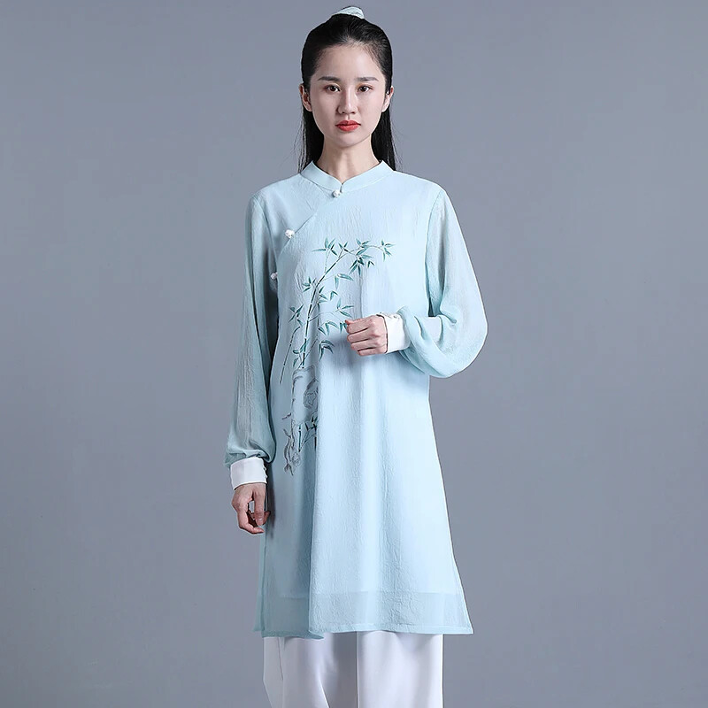 Tai Chi Clothes Women Wushu Clothes Kung Fu Clothes Martial Art Uniform Cyan