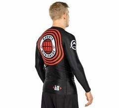 Fuji Retro MMA BJJ Jiu Jitsu LongSleeve Long Sleeve LS Rashguard – Black Red