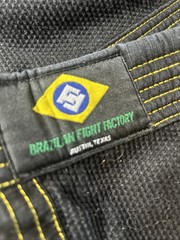Black BJJ Gi A1 Yellow Stitch Checkmat Fight Factory Rodrigo Cabral Kimono Top