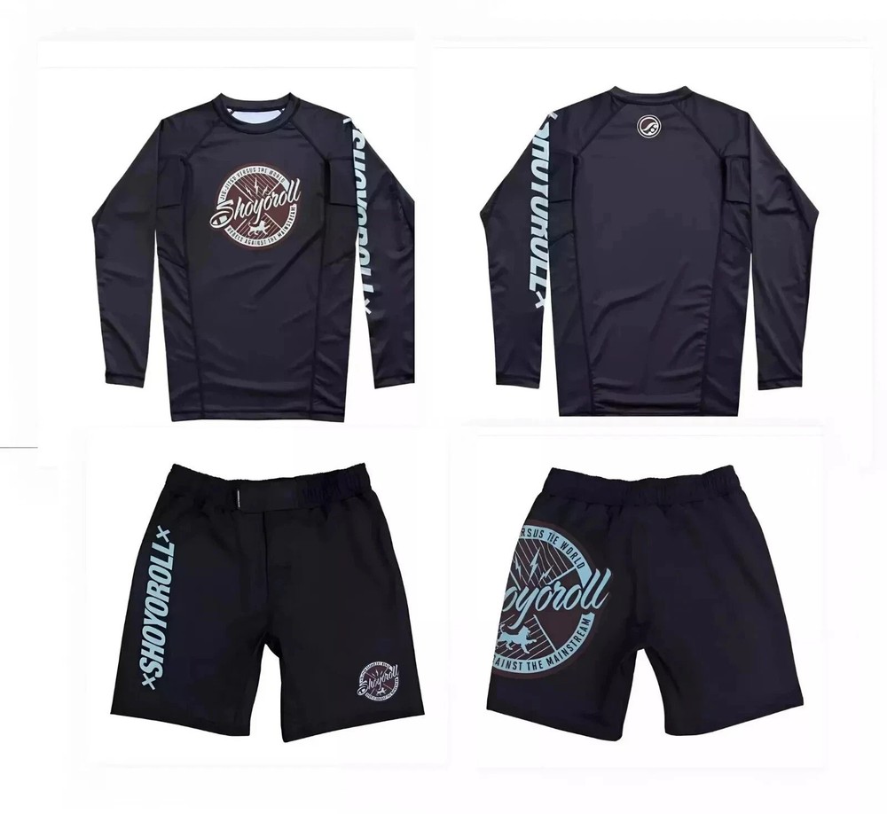 New Rash Guard Shoyoroll Batch #142 Training LS Short Set Competitor Kimono Bjj