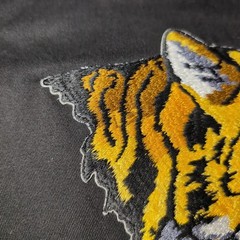 Vintage Macho Brand Karate 2 PC Gi Large Tiger & Other Patches Youth SZ O/140