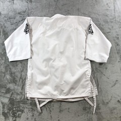 Gracie Jiu-Jitsu Official Kids Gi Jacket 0/130 White 100% Cotton BJJ Kimono