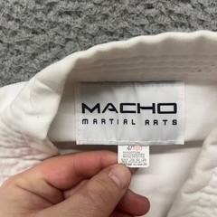 Macho Martial Arts Gi Size 4/180 White Uniform Kimono Karate Tae Kwon Do No Belt
