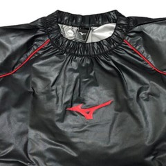 Mizuno Sauna suits Weight loss wear top and bottom set Black Red logo NEW