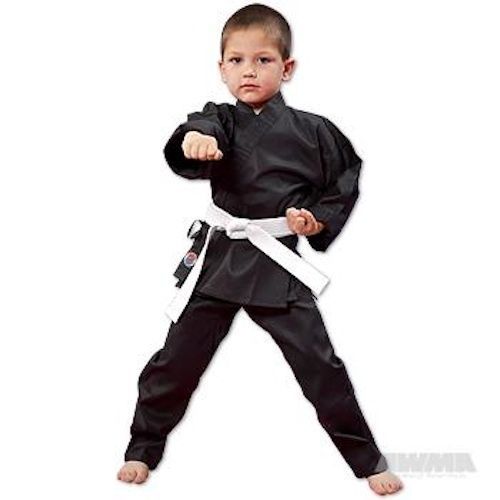 Proforce Karate Uniform Gi BLACK with White Belt ADULT or CHILD