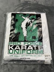 ProForce Karate Uniform Gi Men Size 5 White Lite 55% Cotton Poly Martial Arts