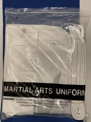 Martial Arts Uniform Quest Martial Arts White Gi, Pants and Belt Size 3 170cm