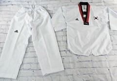 adidas ADI-START World Taekwondo SOUTH KOREA White Uniform SIZE 140