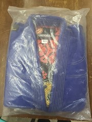 Shoyoroll Gi Blue Jiu-Jitsu Kimono Karate Kung Fu Uniform Pants Snake Size A-1