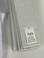 Dynamics Taekwondo Martial Arts Size 2/160 Uniform White Pants Top Belt