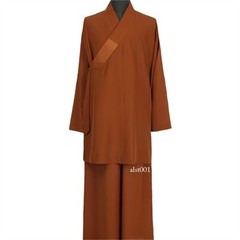 Buddhist Shaolin Monk Robe Full Set Linen Kung Fu Suit Meditation Uniforms