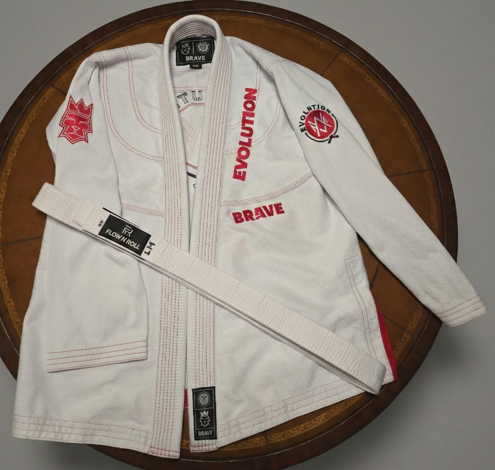 Brave Kimonos BJJ Gi JACKET ONLY – Evolution Model – White A0 – No Pants